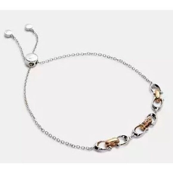 COACH Linked C Signature Slider Bracelet - Picture 9 of 9